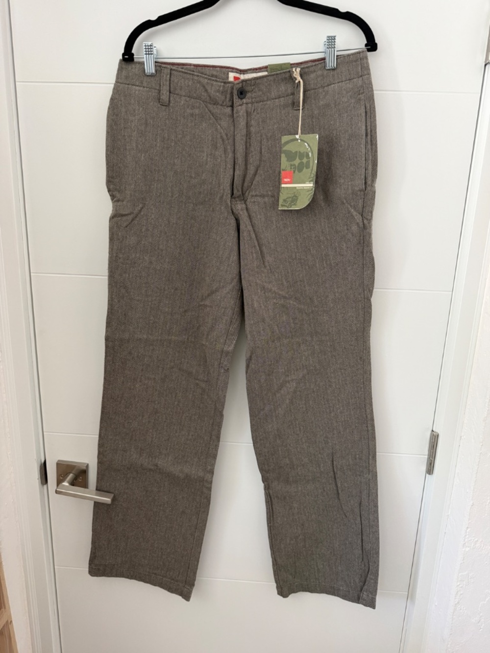 NWT Vintage Mossimo Men Herringbone Cotton Cargo Pants 32x32 Skate Y2K Deadstock